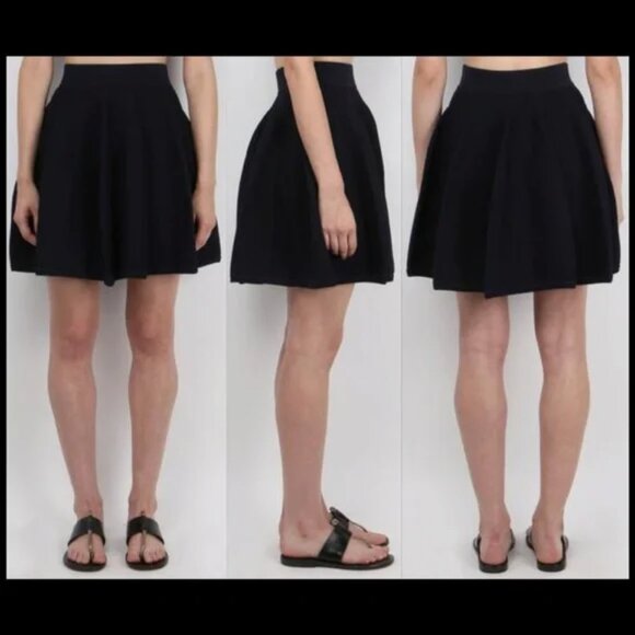 New Jonathan Simkhai fit and flare A-line circle tutu knit minimalist mini skirt - Picture 1 of 8